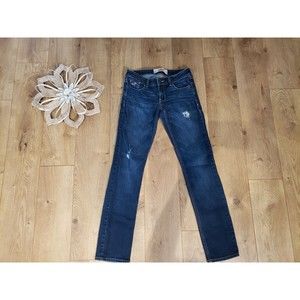Hollister Womens Blue Denim Jeans Size 1S W25 L31 Dark Wash Pants